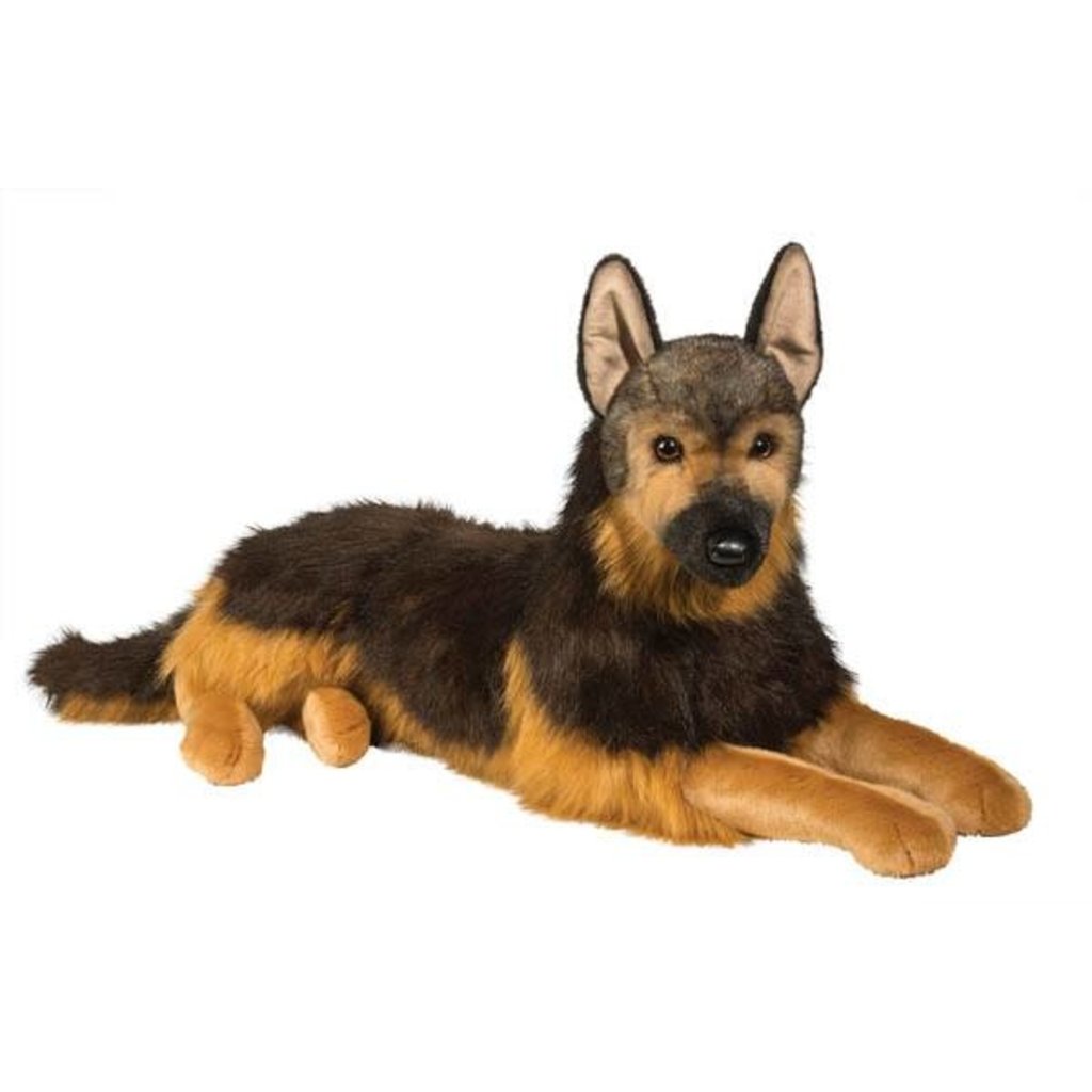 Detail Realistic German Shepherd Plush Toy Nomer 27