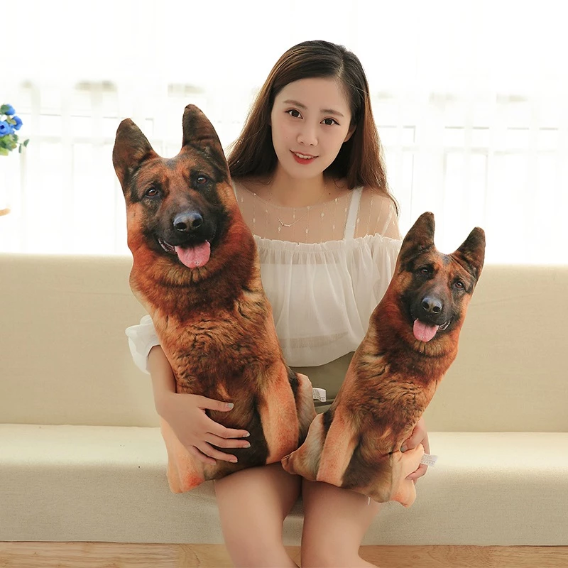 Detail Realistic German Shepherd Plush Toy Nomer 28