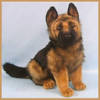 Detail Realistic German Shepherd Plush Toy Nomer 30