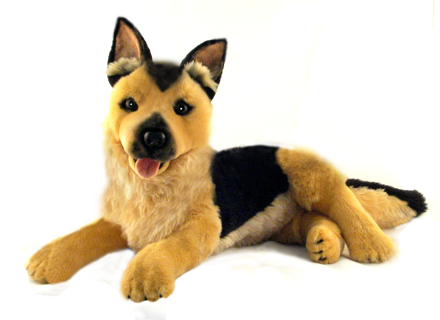 Detail Realistic German Shepherd Plush Toy Nomer 36