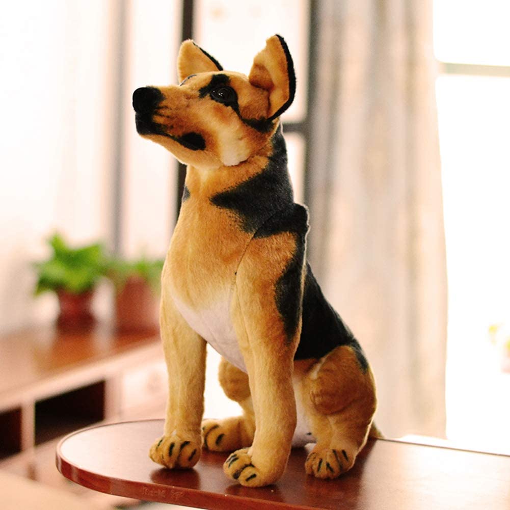 Detail Realistic German Shepherd Plush Toy Nomer 41