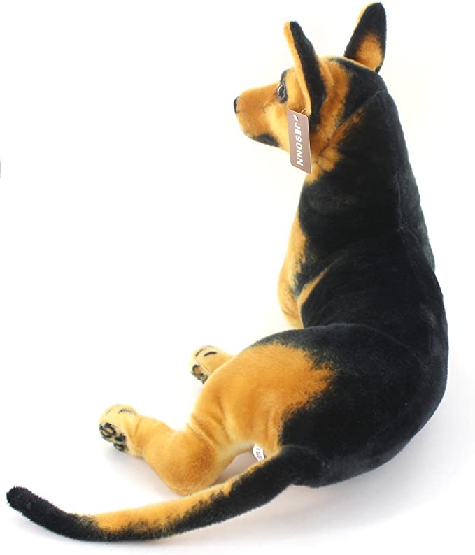 Detail Realistic German Shepherd Plush Toy Nomer 42