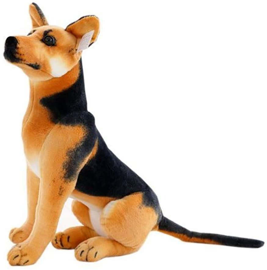 Detail Realistic German Shepherd Plush Toy Nomer 7