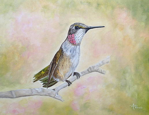 Detail Realistic Hummingbird Painting Nomer 36