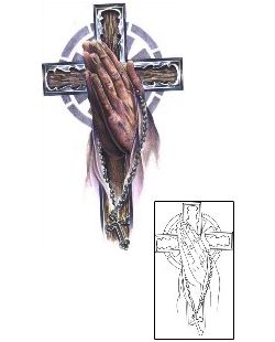 Detail Realistic Praying Hands With Cross Nomer 9