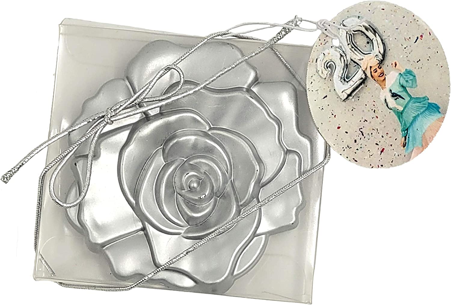 Detail Realistic Rose Design Mirror Compacts Nomer 14