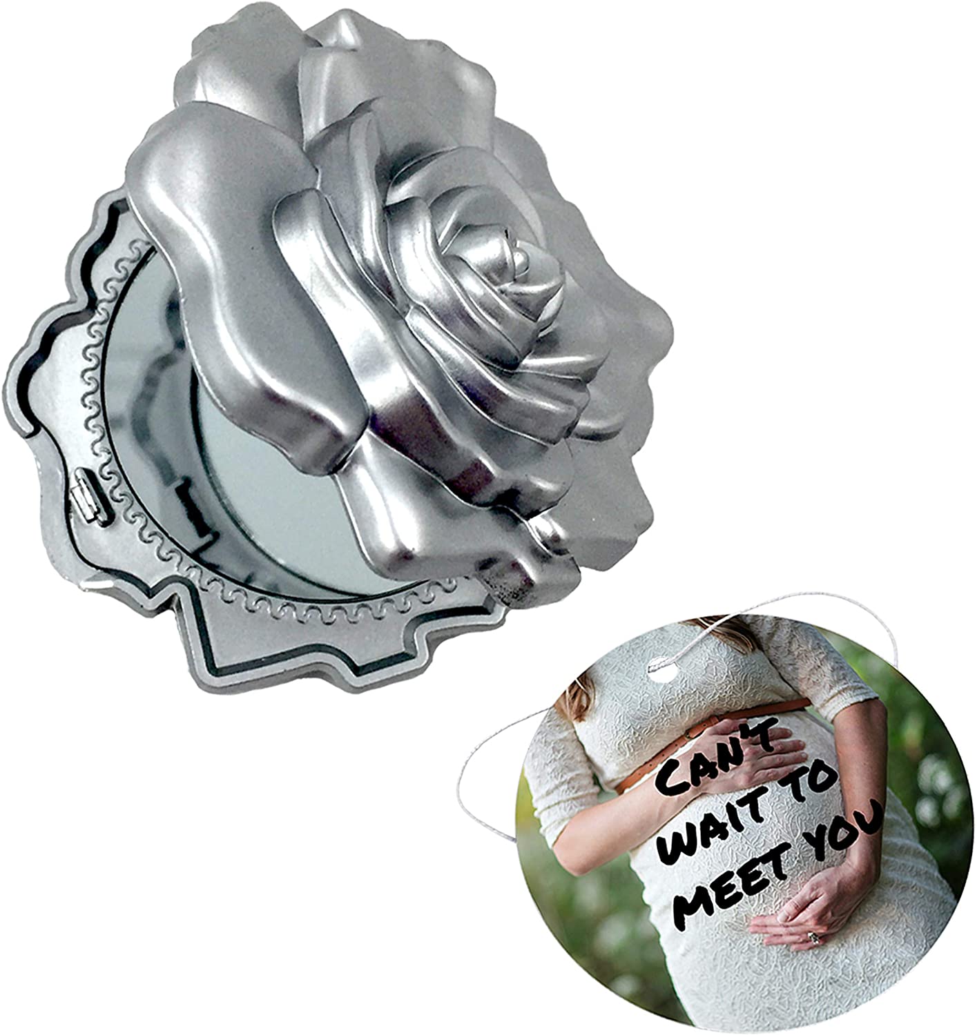Detail Realistic Rose Design Mirror Compacts Nomer 16