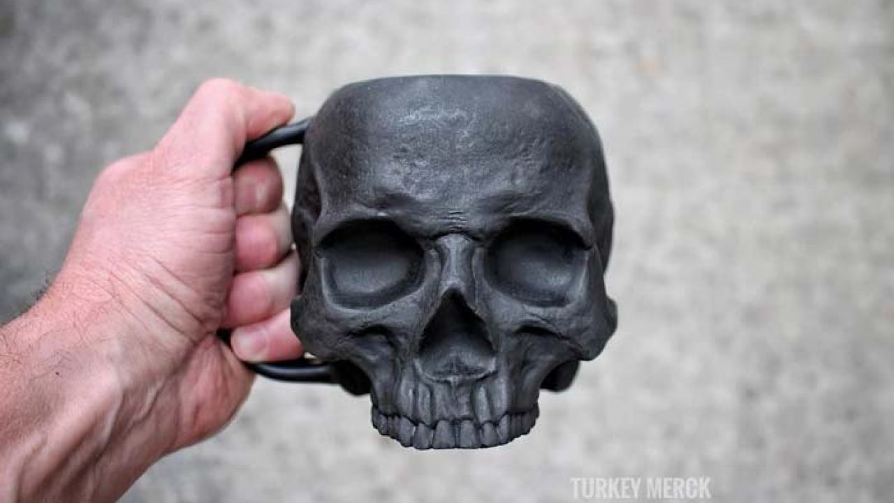 Detail Realistic Skull Coffee Mug Nomer 16