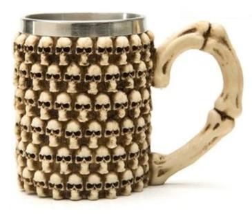 Detail Realistic Skull Coffee Mug Nomer 18