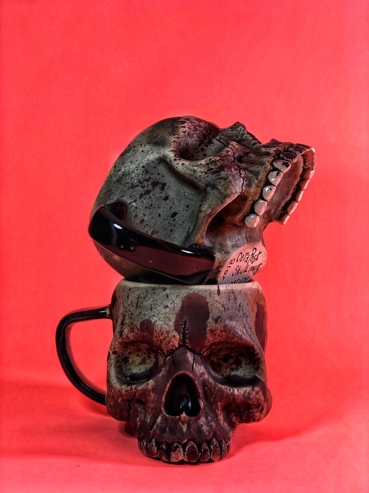 Detail Realistic Skull Coffee Mug Nomer 25