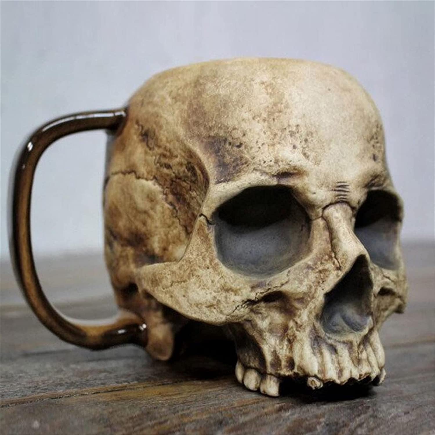 Detail Realistic Skull Coffee Mug Nomer 33