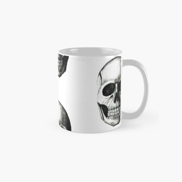 Detail Realistic Skull Coffee Mug Nomer 38