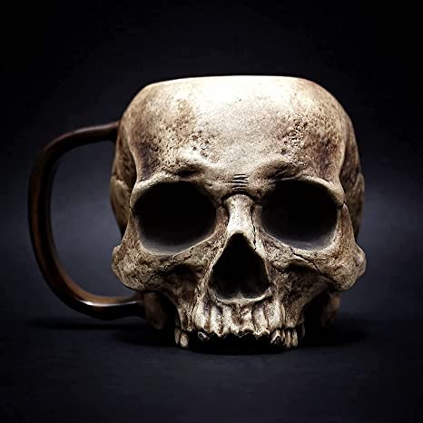 Detail Realistic Skull Coffee Mug Nomer 7