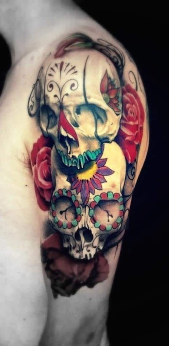 Detail Realistic Sugar Skull Pin Up Nomer 19