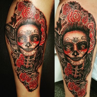 Detail Realistic Sugar Skull Pin Up Nomer 57