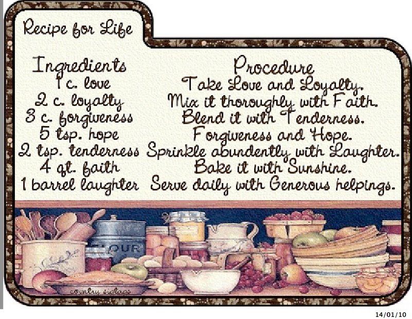 Detail Recipe For Life Quotes Nomer 2