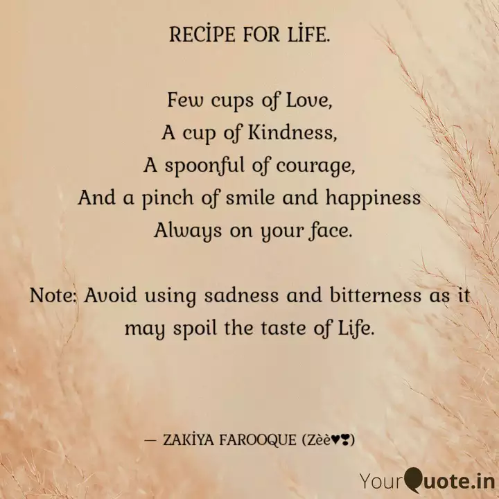 Detail Recipe For Life Quotes Nomer 33