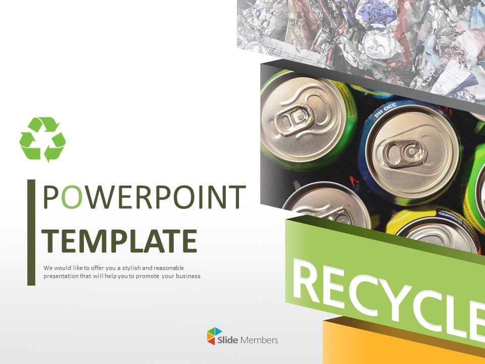 Detail Recycle Powerpoint Template Nomer 2