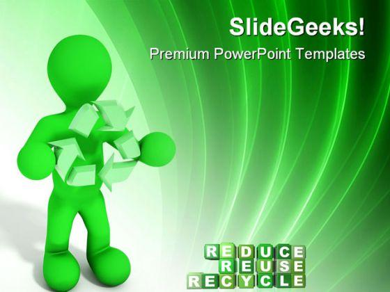Detail Recycle Powerpoint Template Nomer 21