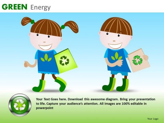 Detail Recycle Powerpoint Template Nomer 31