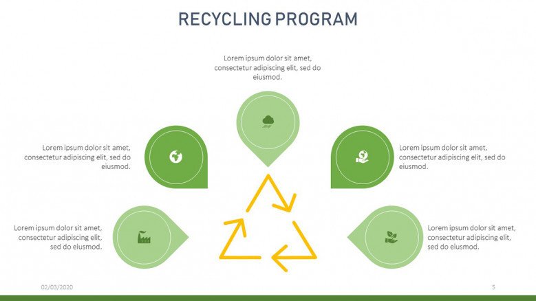 Detail Recycle Powerpoint Template Nomer 32