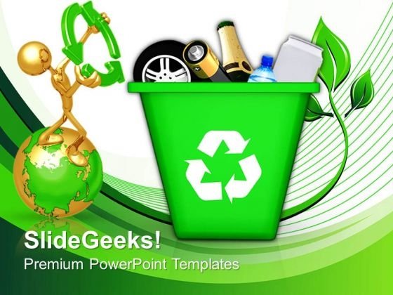 Detail Recycle Powerpoint Template Nomer 49