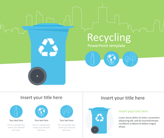 Detail Recycle Powerpoint Template Nomer 50