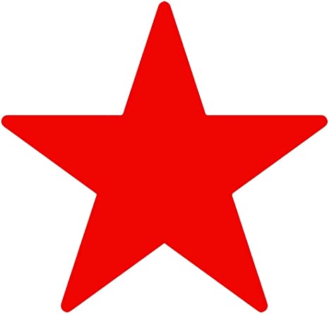 Red 5 Point Stars - KibrisPDR