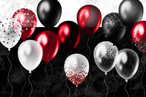 Detail Red And Black Balloons Png Nomer 15