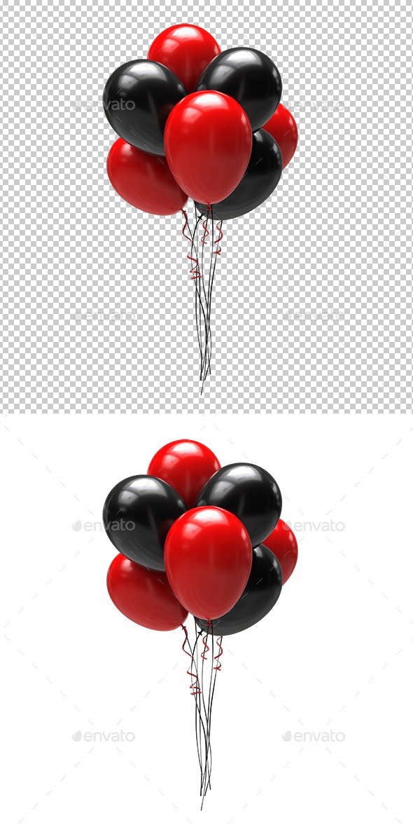 Detail Red And Black Balloons Png Nomer 16