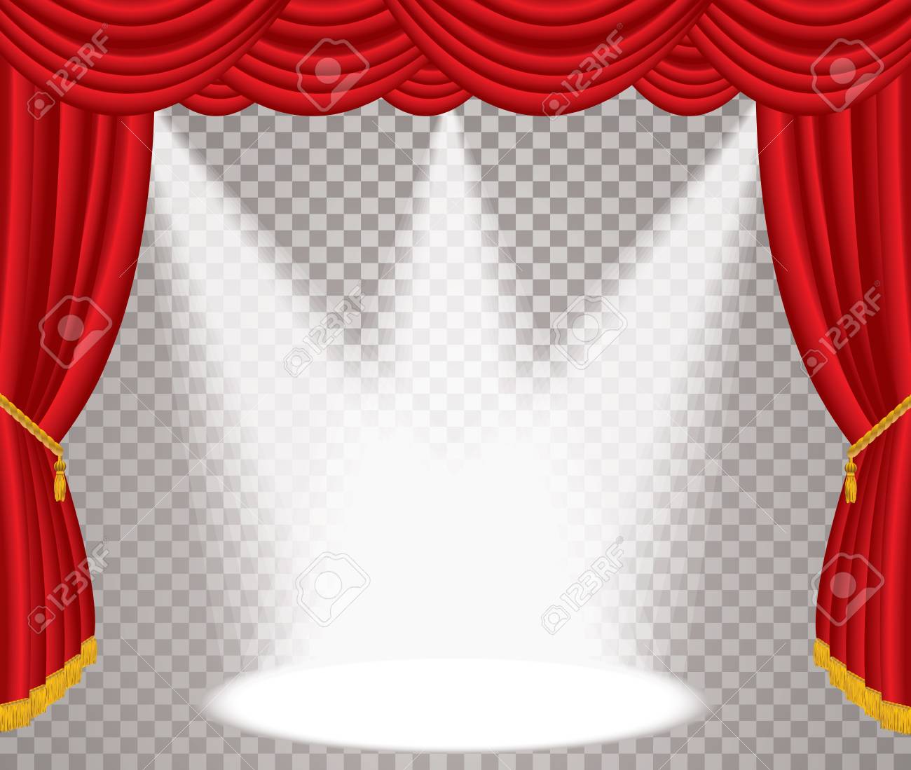 Detail Red Curtains Transparent Background Nomer 37