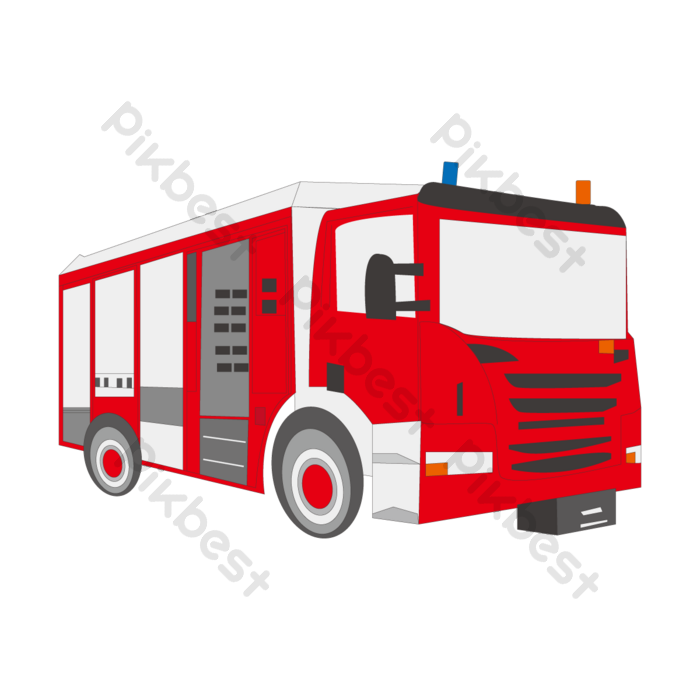 Detail Red Fire Truck Clipart Nomer 31