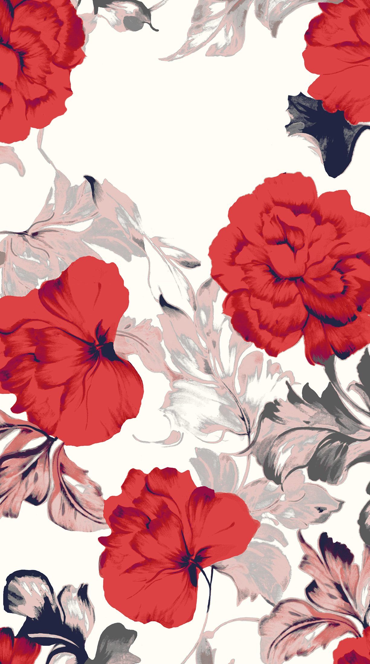 Detail Red Floral Background Nomer 40
