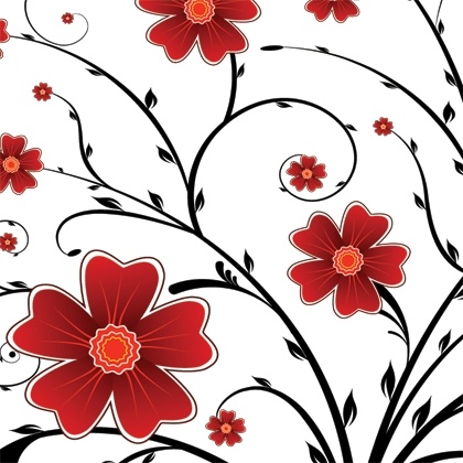 Detail Red Floral Background Nomer 42
