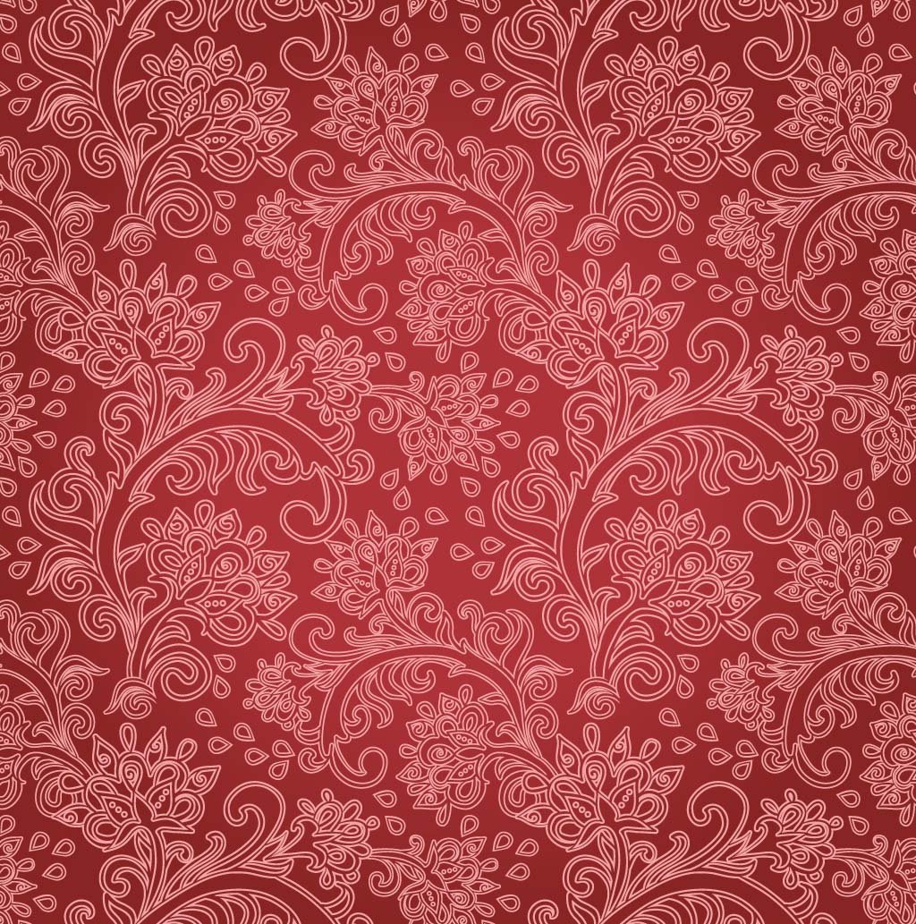 Detail Red Floral Background Nomer 6