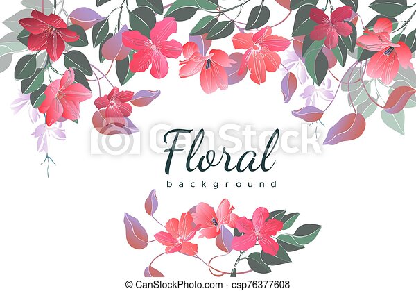 Detail Red Floral Background Nomer 49
