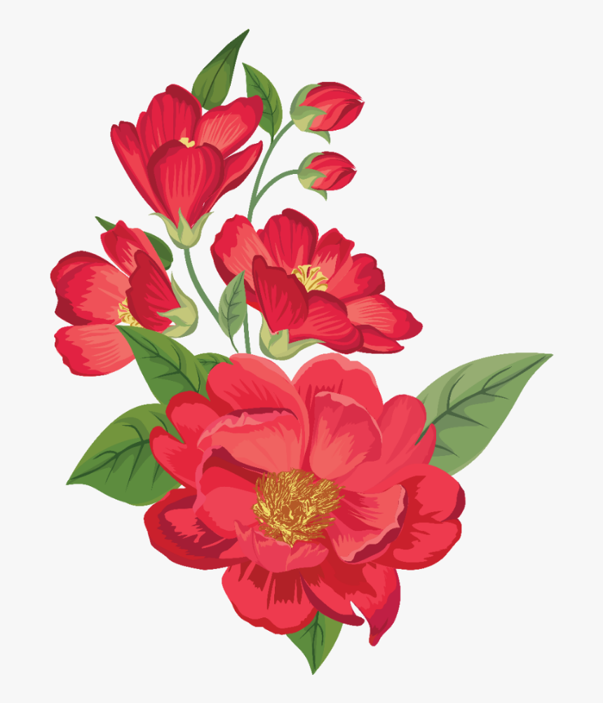 Detail Red Flower Watercolor Png Nomer 7