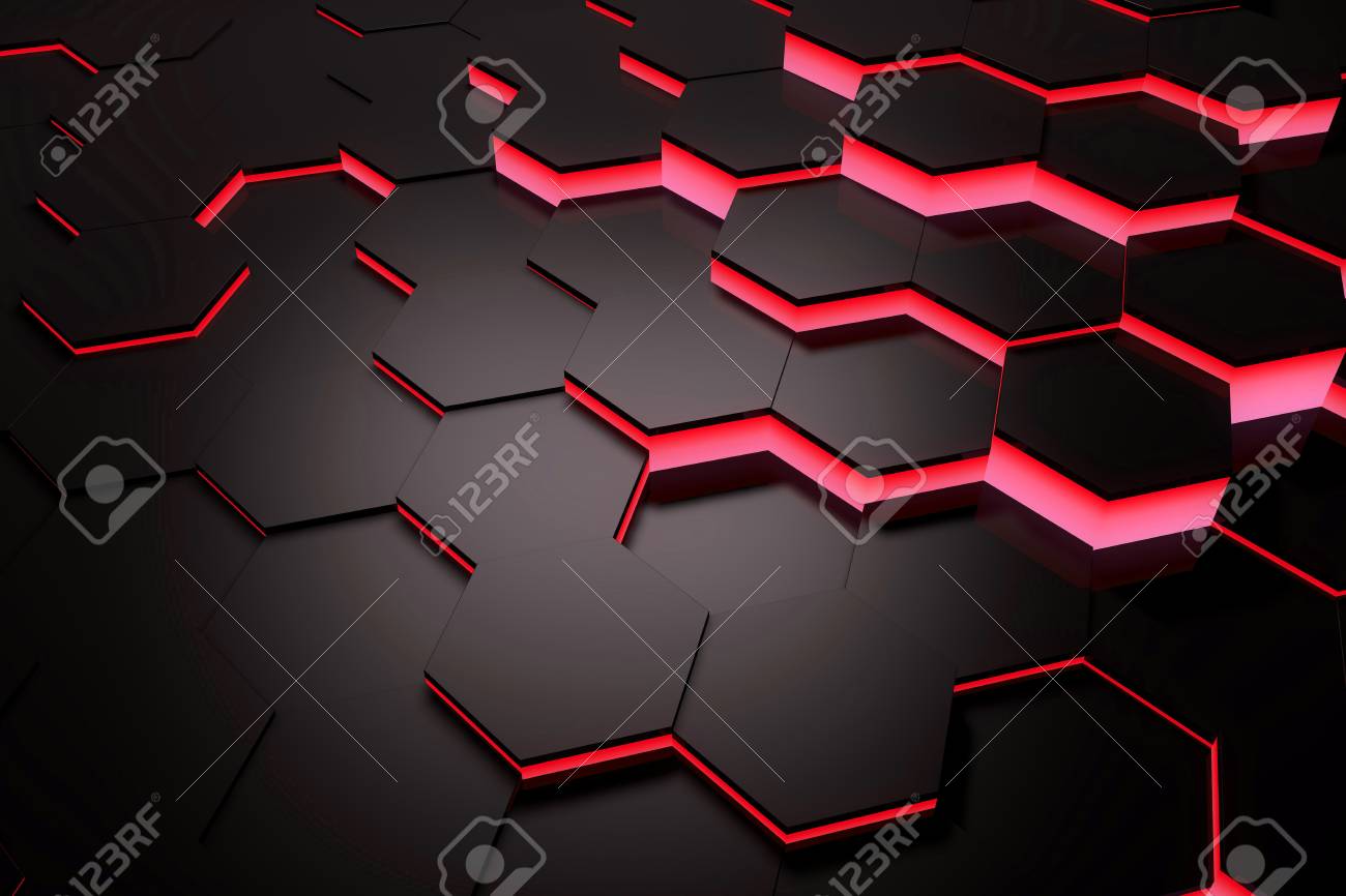 Detail Red Hexagon Wallpaper Nomer 31