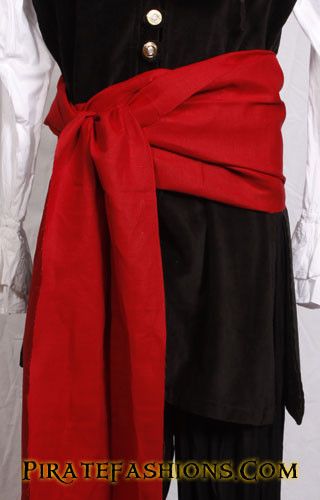 Detail Red Pirate Sash Nomer 13