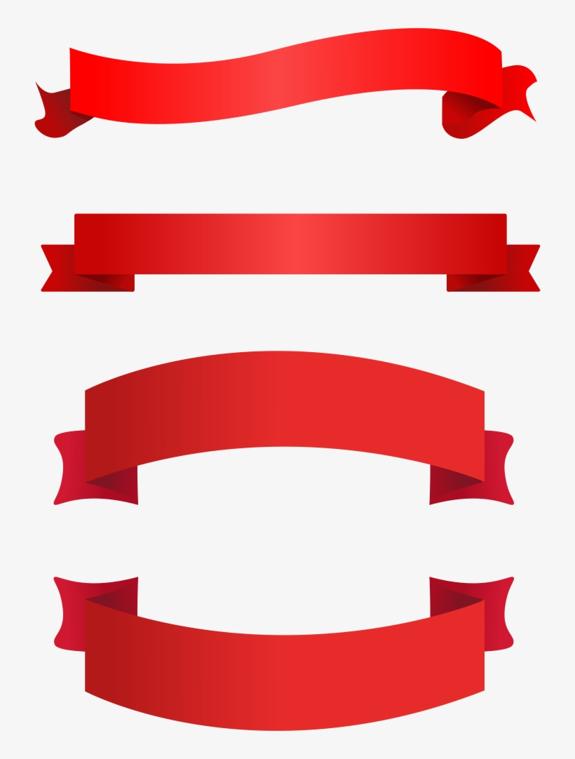 Detail Red Ribbon Vector Png Nomer 2