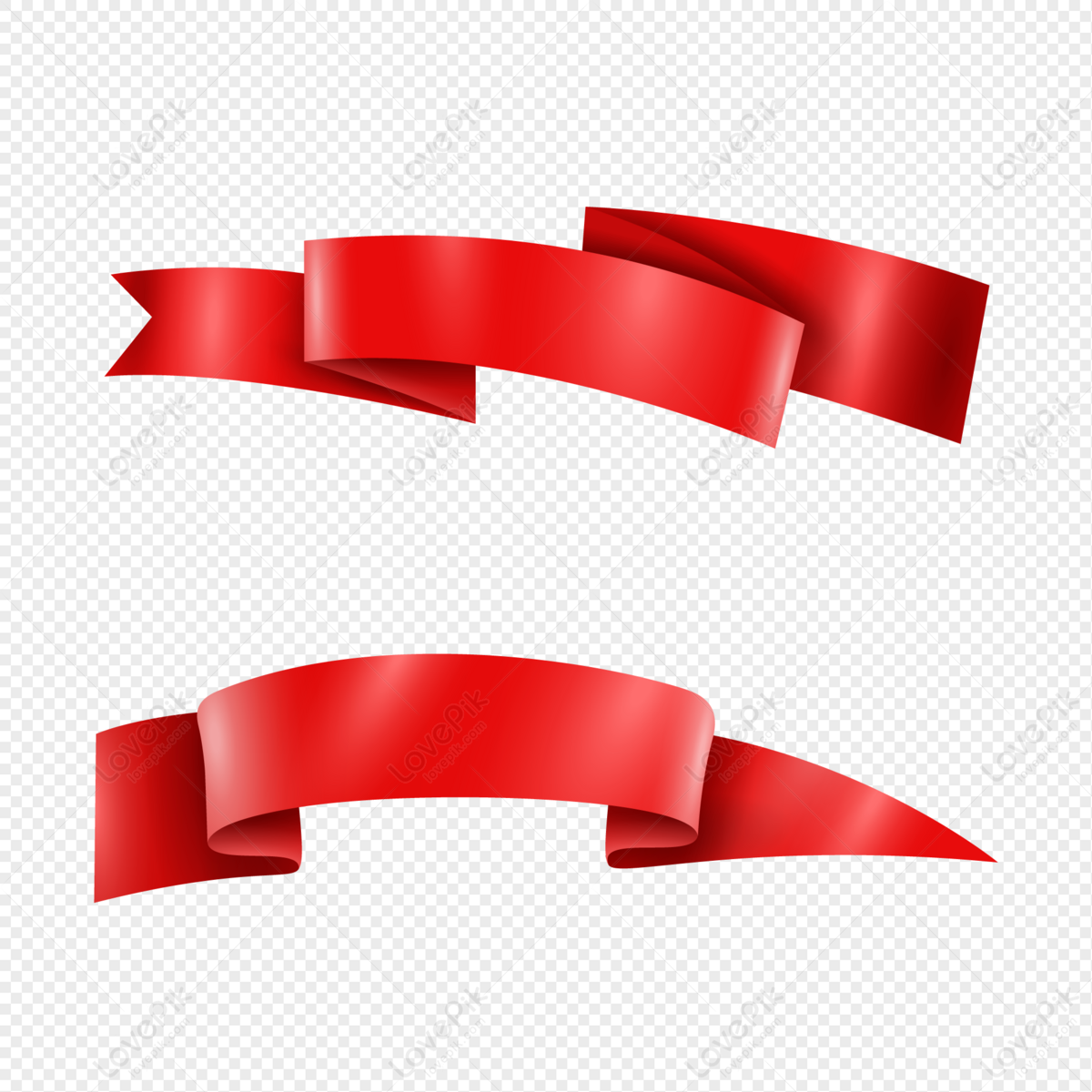 Detail Red Ribbon Vector Png Nomer 24