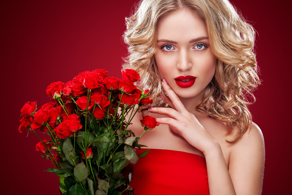 Detail Red Rose Woman Free Download Nomer 49