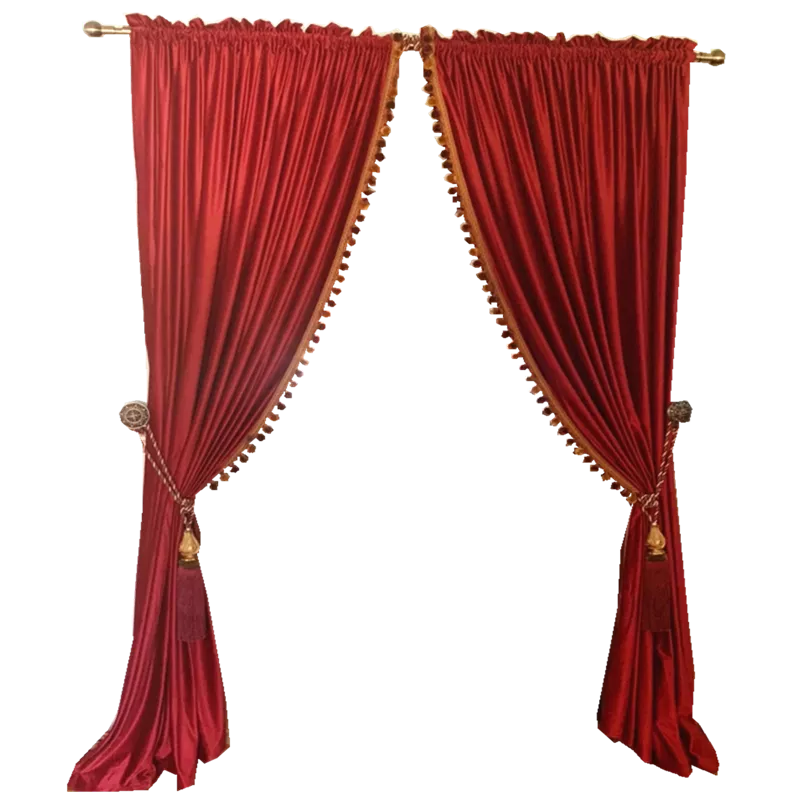 Detail Red Transparent Curtains Nomer 21