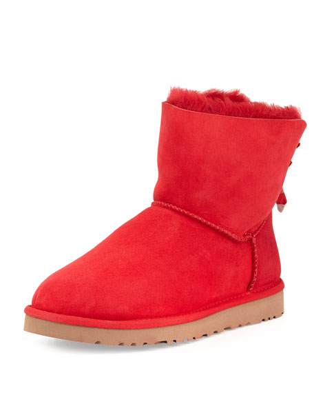 Detail Red Uggs With Rope Bow Nomer 23