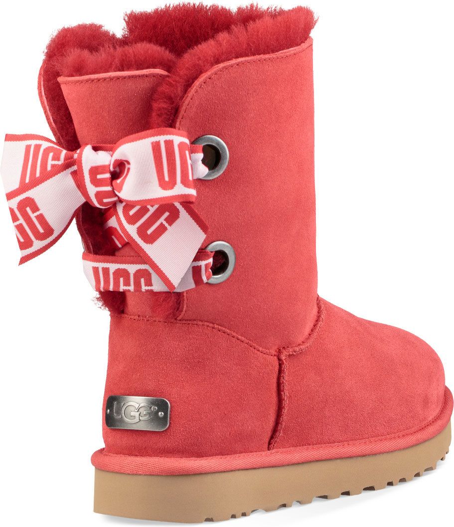 Detail Red Uggs With Rope Bow Nomer 31