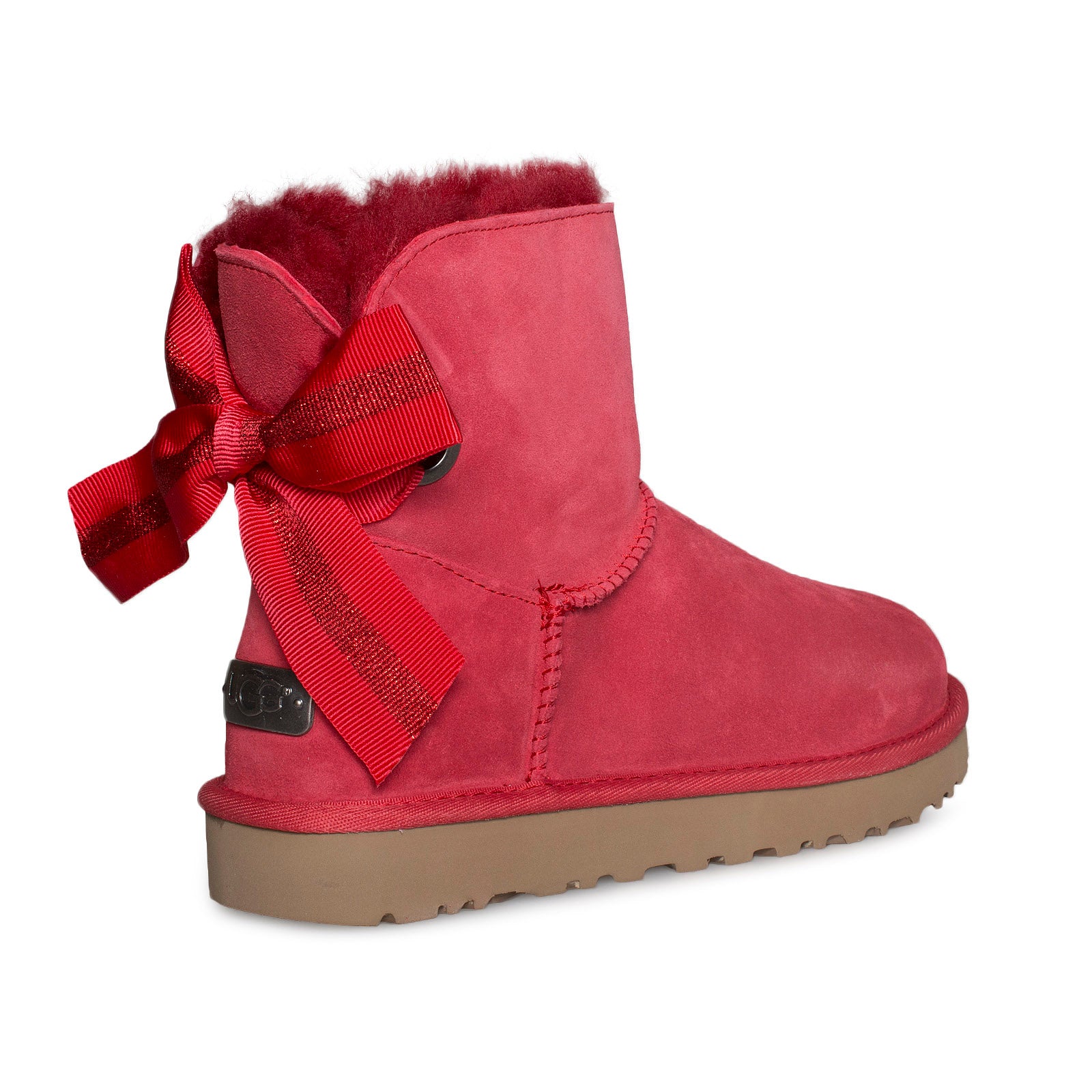 Detail Red Uggs With Rope Bow Nomer 5