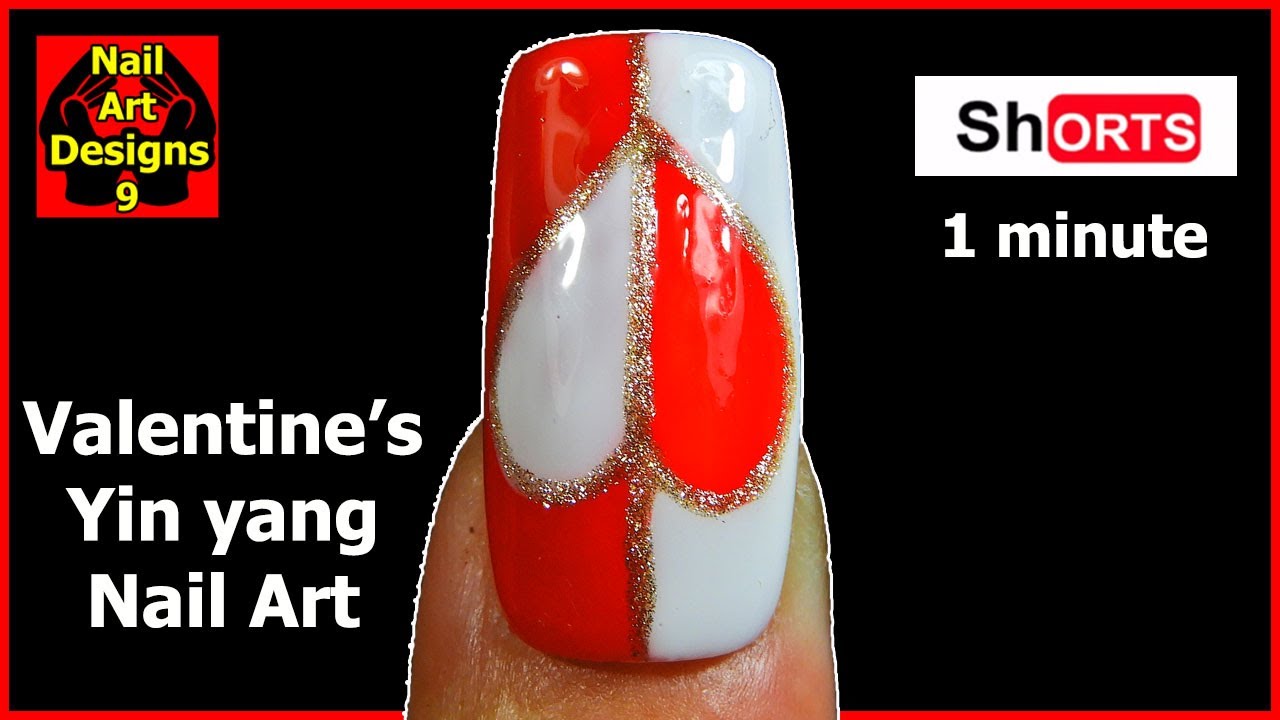 Detail Red Yin Yang Nails Nomer 35
