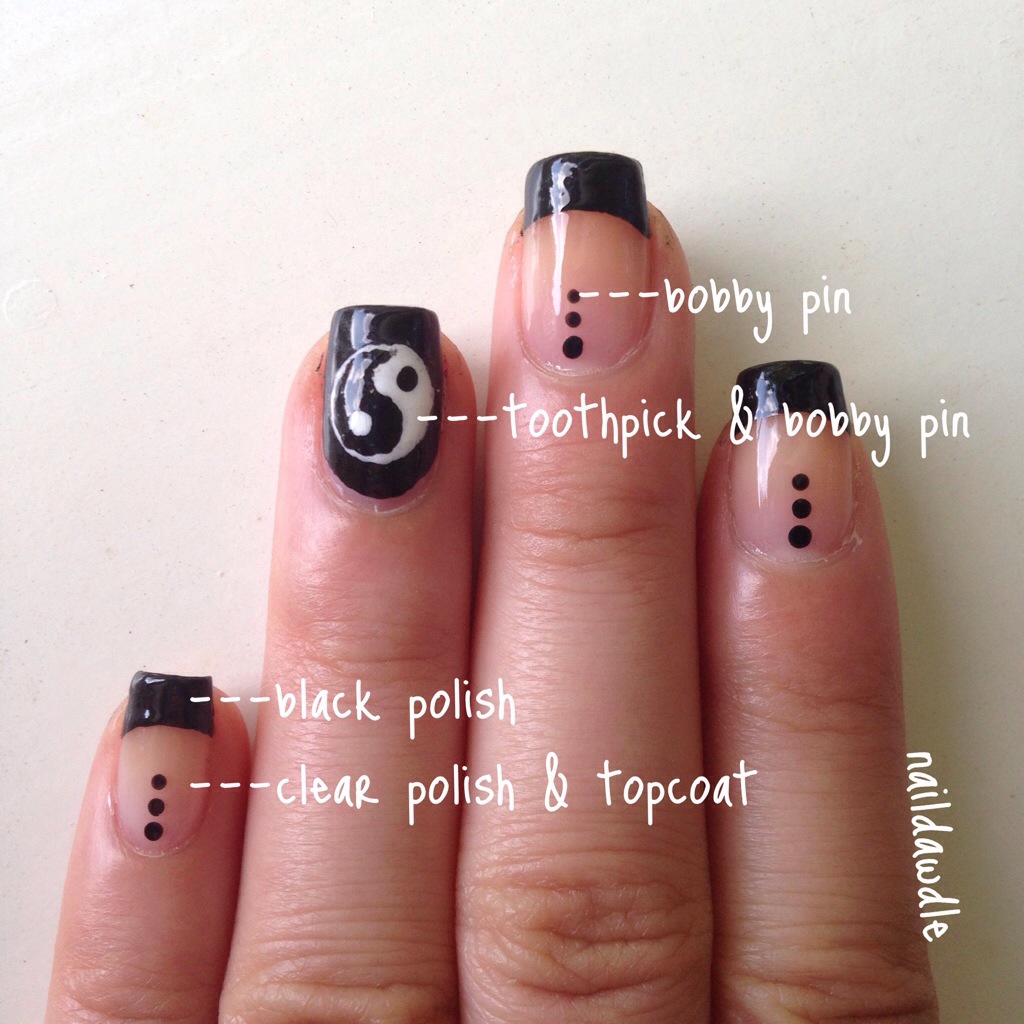 Detail Red Yin Yang Nails Nomer 36