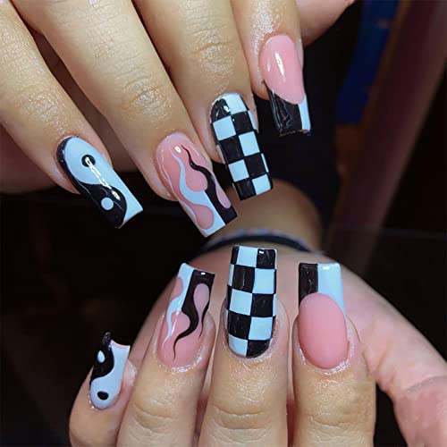 Detail Red Yin Yang Nails Nomer 39