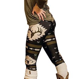 Detail Reindeer Arrow Printed Leggings Nomer 13